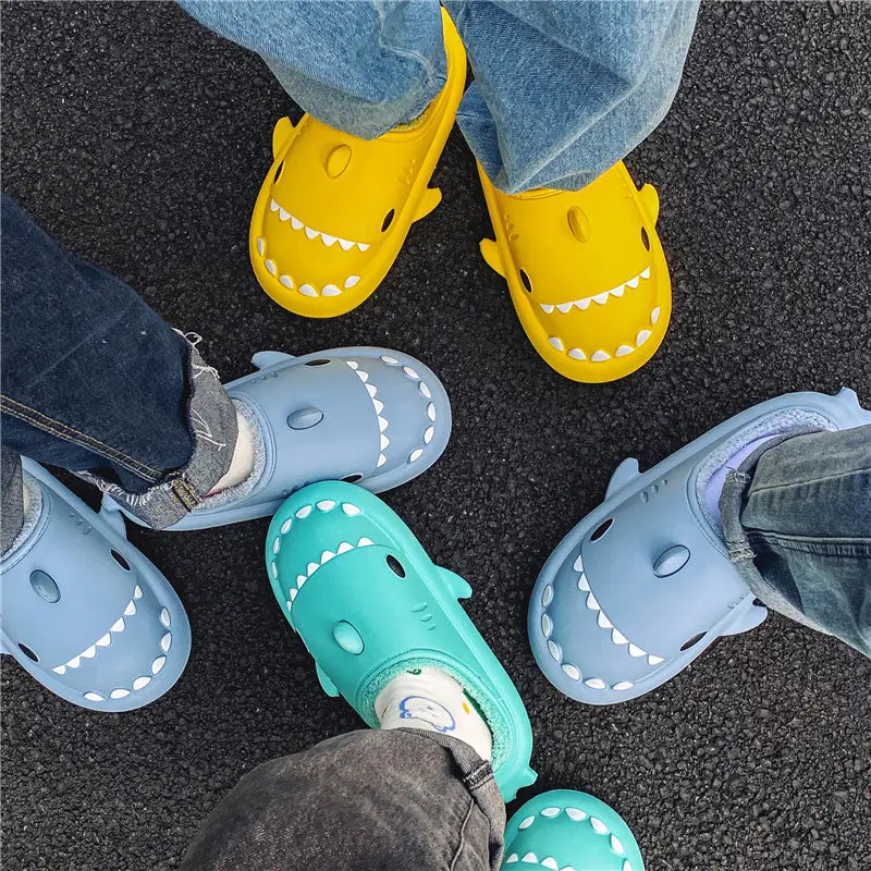 SharkBite winter shark slippers